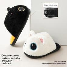 Load image into Gallery viewer, Cozy Cat Slippers with Fleece Lining - Warm Indoor House Shoes for Women &amp; Men