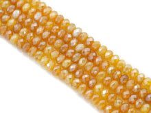 Load image into Gallery viewer, Mystic Natural Yellow Banded Agate Rondelle Faceted Beads, Sku#UA292