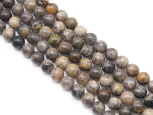 Load image into Gallery viewer, Genuine Black Sunstone Round Smooth Beads, Sku#U1397