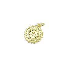 Load image into Gallery viewer, Baguette CZ hollow Out Cross Coin Charm, Sku#LD540
