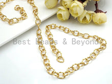 Load image into Gallery viewer, 8x10mm Twisted Texturized Tubed Chain by Yard, sku#E510