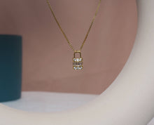 Load image into Gallery viewer, CZ Lock Charm, Sku#LK636