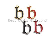 Load image into Gallery viewer, Enamel pave alphabet letter, Alphabet Charms, Initial Alphabet Letters, Custom Naming Pendants, Initial Letter b Pendant,13x23mm,sku#B124