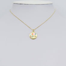 Load image into Gallery viewer, CZ Colorful Enamel Good Luck Coin Charm, Sku#LX442