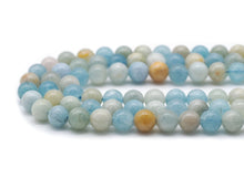 Load image into Gallery viewer, Genuine Aquamarine Round Smooth Beads, Sku#U1376