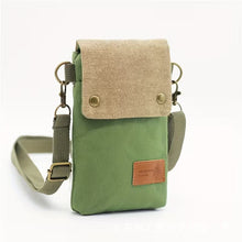 Load image into Gallery viewer, Canvas Crossbody Phone Bag - Retro European Patchwork Design for Women