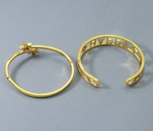 Load image into Gallery viewer, CZ Pave Star Happy Cuff Bangle Bracelet, sku#JL120