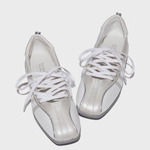 Load image into Gallery viewer, Women's Square Toe Ballet Flats | Crisscross Ankle Strap Low Heel Shoes