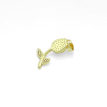 Load image into Gallery viewer, Gold Clear CZ Tulip Charm Pendant, Sku#LK976
