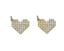 Load image into Gallery viewer, CZ Heart Charm, Sku#LD221