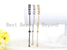 Load image into Gallery viewer, Adjustable Bracelet,Clear CZ Bezel /Tube bracelet, SKU#P23