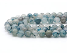 Load image into Gallery viewer, Genuine Blue Rutilated Quartz Round Smooth Beads, Sku#U1360