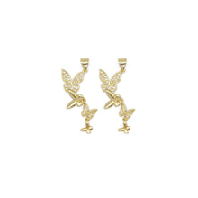 Load image into Gallery viewer, Gold CZ String Butterfly Charm, Sku#JL185