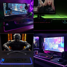 Load image into Gallery viewer, RGB Gaming Mouse Pad with 15W Wireless Charging, Extended Desk Mat 31.5 x 11.8 Inch, LED Mouse Pad with 10 Lighting Modes, Non-Slip Base for Keyboard, Mouse