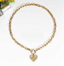 Load image into Gallery viewer, Paperclip Chain Necklace with many charm choice, sku#CL21