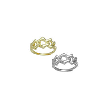 Load image into Gallery viewer, Gold Silver Chain Link Adjustable Ring, Sku#A224