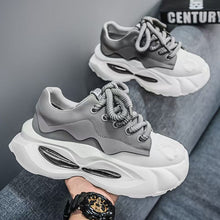 Load image into Gallery viewer, Men's Platform Casual Sneakers - Breathable Mesh Lace-Up Tennis Shoes