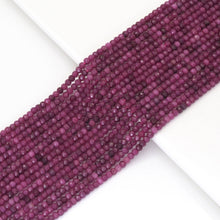 Load image into Gallery viewer, Genuine Ruby Faceted Rondelle Beads, Sku#U1690