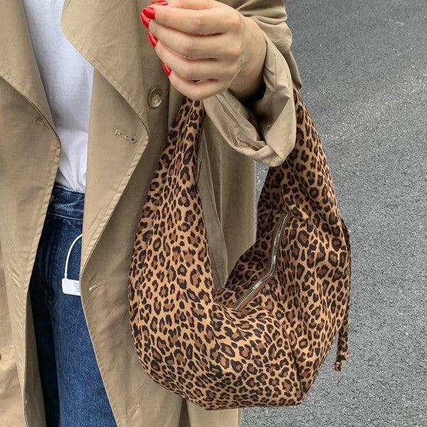 Suede Pleated Tote Bag for Women – Retro Minimalist Dumpling Shoulder Bag