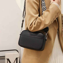 Load image into Gallery viewer, Rhombus Embroidered Crossbody Bag - Genuine Leather Small Square Shoulder Bag