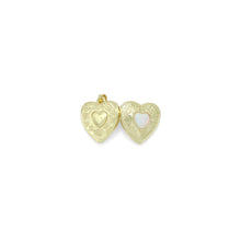 Load image into Gallery viewer, Gold Opal Heart Locket Charm Pendant, Sku#LX689