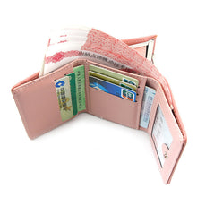 Load image into Gallery viewer, Three-Fold Wallet with Hollowed-Out Heart Design