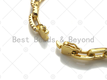 Load image into Gallery viewer, CZ Micro Pave Paper Clip Link Chain Bracelets, sku#LK102