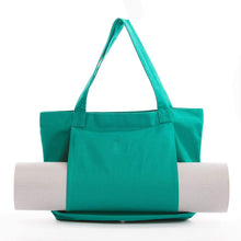 Load image into Gallery viewer, Women's Large Canvas Yoga Tote Bag – Shoulder &amp; Handheld Organizer | Multiple Colors