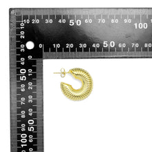 Load image into Gallery viewer, Puffy Snail Gold Silver Thick Hoop Earrings, Sku#A267