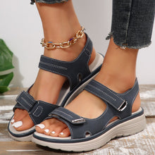 Load image into Gallery viewer, Women's Velcro Sport Sandals - Open Toe Fish Mouth Beach Sandals with Adjustable Straps