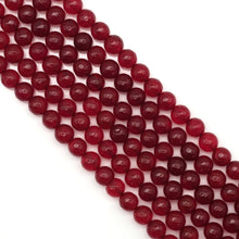 Load image into Gallery viewer, Ruby Agate Round Faceted Beads, Sku#U1718