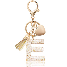 Load image into Gallery viewer, Personalized Heart Shell Letter Pendant Necklace with Tassel - A-Z Initial Charm
