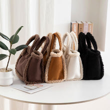 Load image into Gallery viewer, Plush Crossbody Tote Bag
