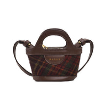 Load image into Gallery viewer, Patchwork Plaid Mini Tote Crossbody Bag - Korean Fashion PU Leather Handbag