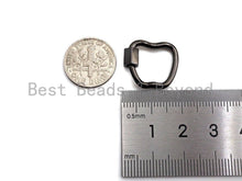 Load image into Gallery viewer, PRESELLING Apple Shape Clasp, CZ Pave Clasp, Gold/Silver/Rose Gold/Black Carabiner Clasp, 17x18mm,sku#K115