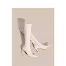 Load image into Gallery viewer, Women's Solid Color Stiletto Over-the-Knee Boots – Pointed Toe Side Zip