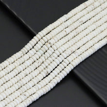 Load image into Gallery viewer, White Turquoise Rondelle Smooth Beads, Sku#U1833