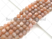 Load image into Gallery viewer, Quality Natural Peach Moonstone Round Faceted/Smooth Beads, U1076