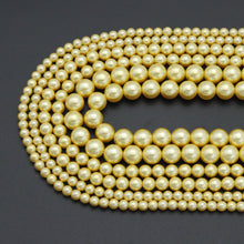 Load image into Gallery viewer, Gold Swarovski Peral Round Smooth Beads, Sku#U2239