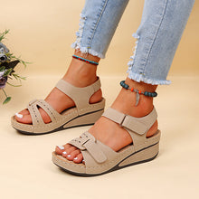 Load image into Gallery viewer, Women's Wedge Platform Sandals | Velcro Casual Open-Toe Shoes