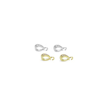 Load image into Gallery viewer, Silver CZ Pave Bail, Charm Holder, Sku#A244