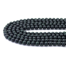 Load image into Gallery viewer, Matt Green Goldstone Round Smooth Beads, Sku#U1785