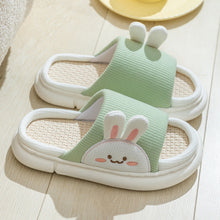 Load image into Gallery viewer, Unisex Rabbit Slippers Linen House Shoes | Breathable Anti-Slip Flip-Flops