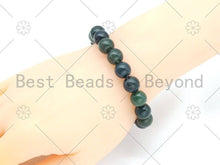 Load image into Gallery viewer, Natural Moss Agate/Indian Agate Stretchy Bracelet