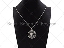 Load image into Gallery viewer, Men's Engraved Disc Pendant Stainless Steel Necklacesku#L342
