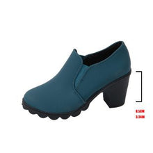 Load image into Gallery viewer, Women's Chunky Heel Mid-Calf Boots - Round Toe Suede Shoes with Rubber Sole