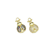 Load image into Gallery viewer, Clear Colorful CZ Ladybug Charm, Sku#A139