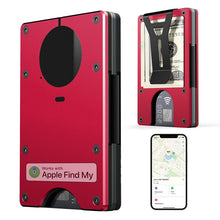 Load image into Gallery viewer, Minimalist AirTag Wallet – Slim Aluminum RFID Blocking Card Holder