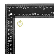Load image into Gallery viewer, White Pearl Textured edge Heart Frame Charm Pendant,Sku#LK1217