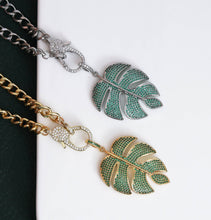 Load image into Gallery viewer, Leaf Cuban Chain Necklace, sku#CL08